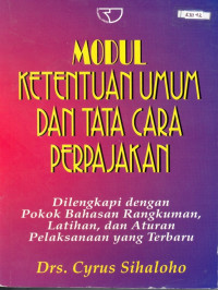 Modul ketentuan umum dan tata cara perpajakan