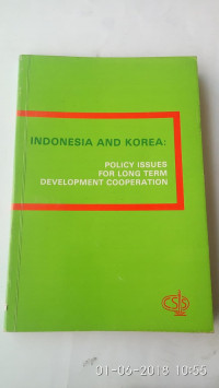 Indonesia and Korea: policy issues for long term development cooperation