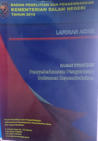 Laporan akhir kajian strategis: Penyederhanaan pengurusan dokumen kependudukan