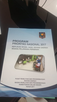 Program prioritas nasional 2017 replikasi model hasil inovasi daerah bidang pelayanan perizinan