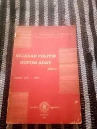 Sejarah politik hukum adat masa 1848-1928